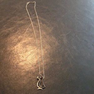 Cute diamond chip penguin necklace